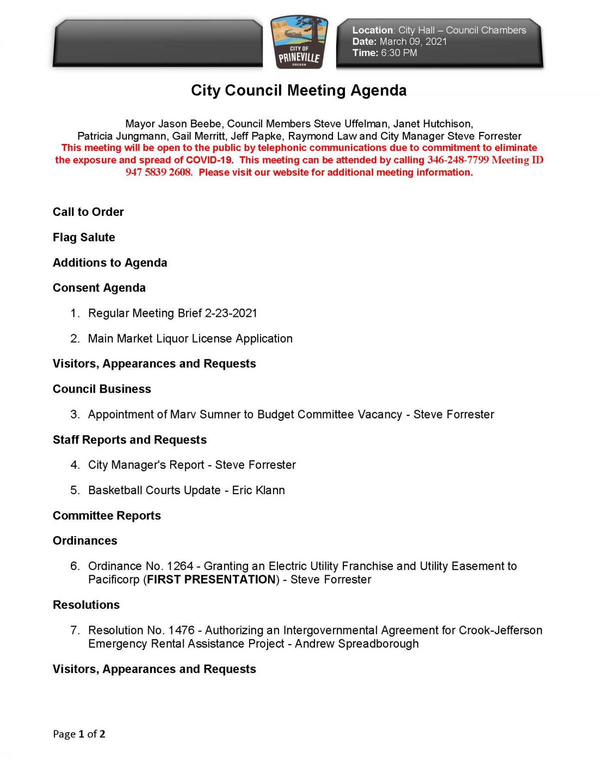 Council Agenda 3-9-2021 pg 1