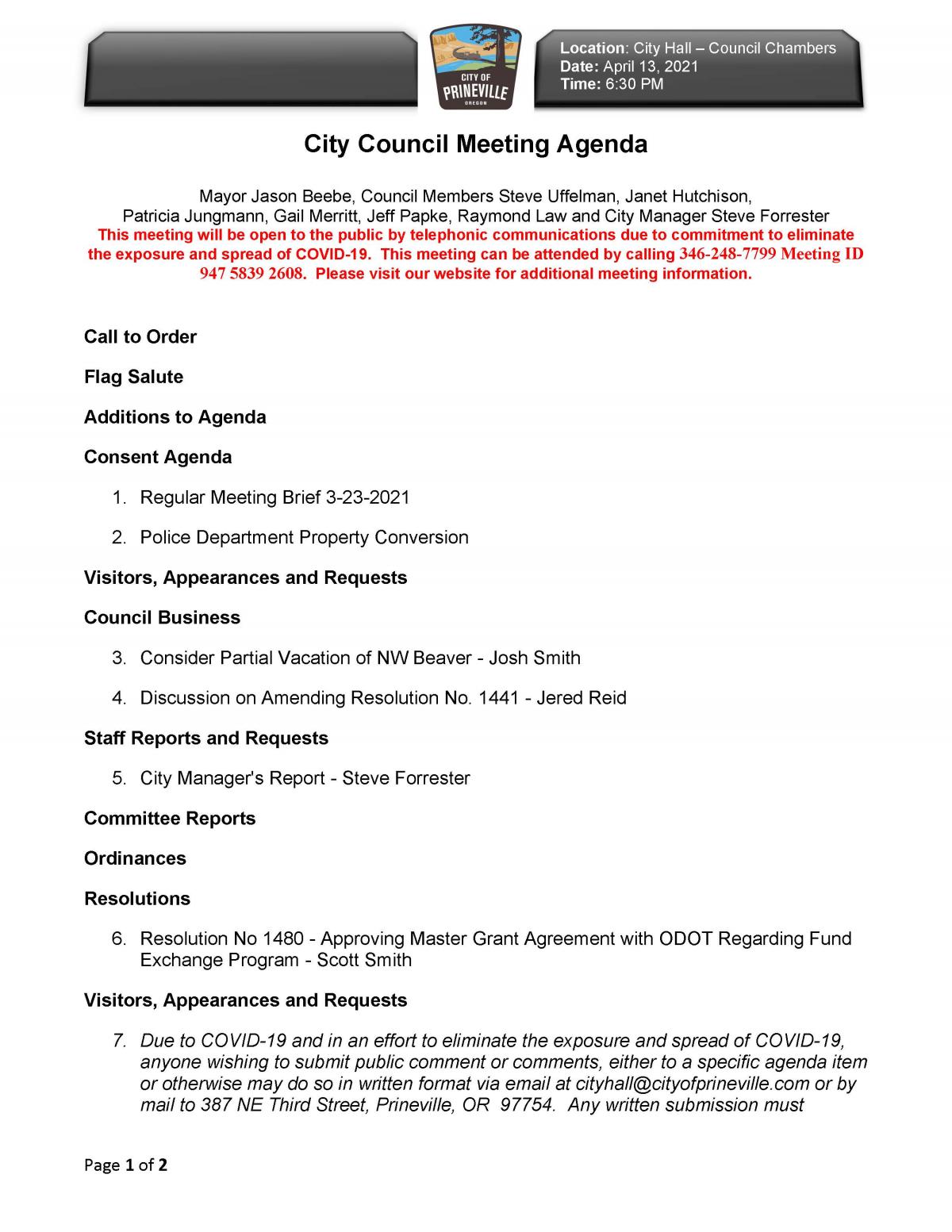 Council Agenda 4-13-2021 pg 1
