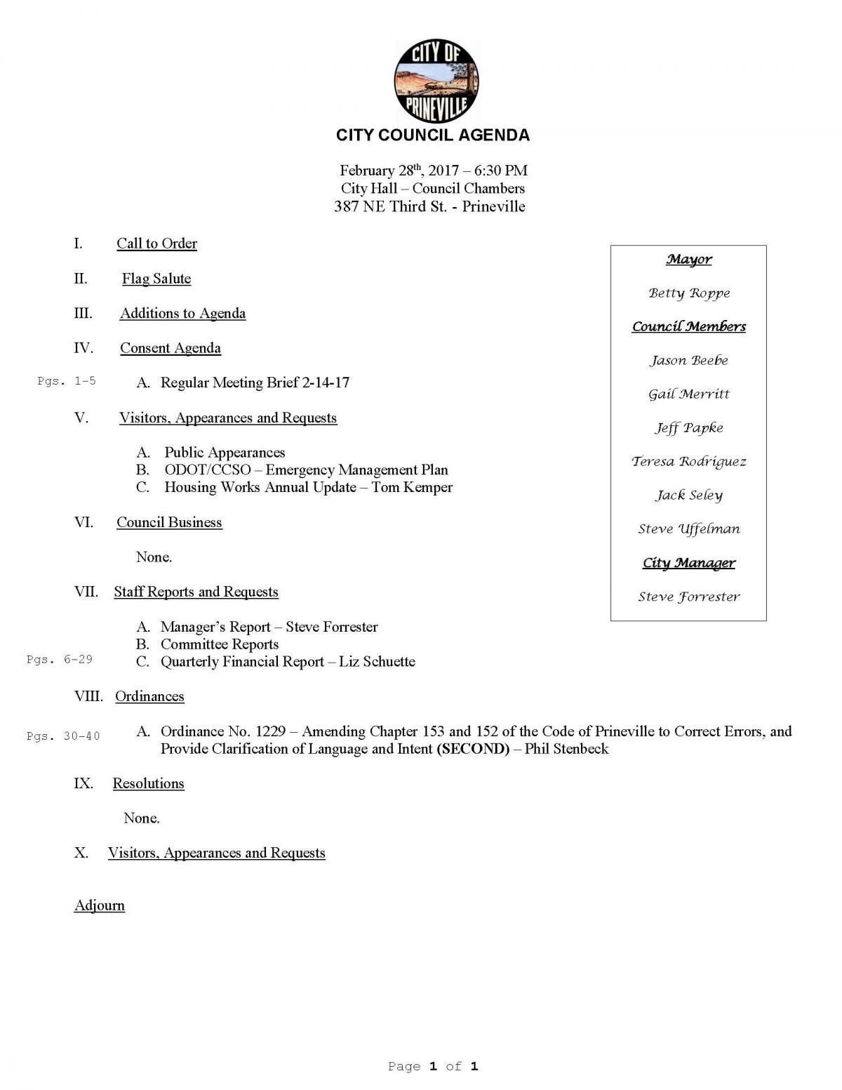 Council Agenda 2-28-17