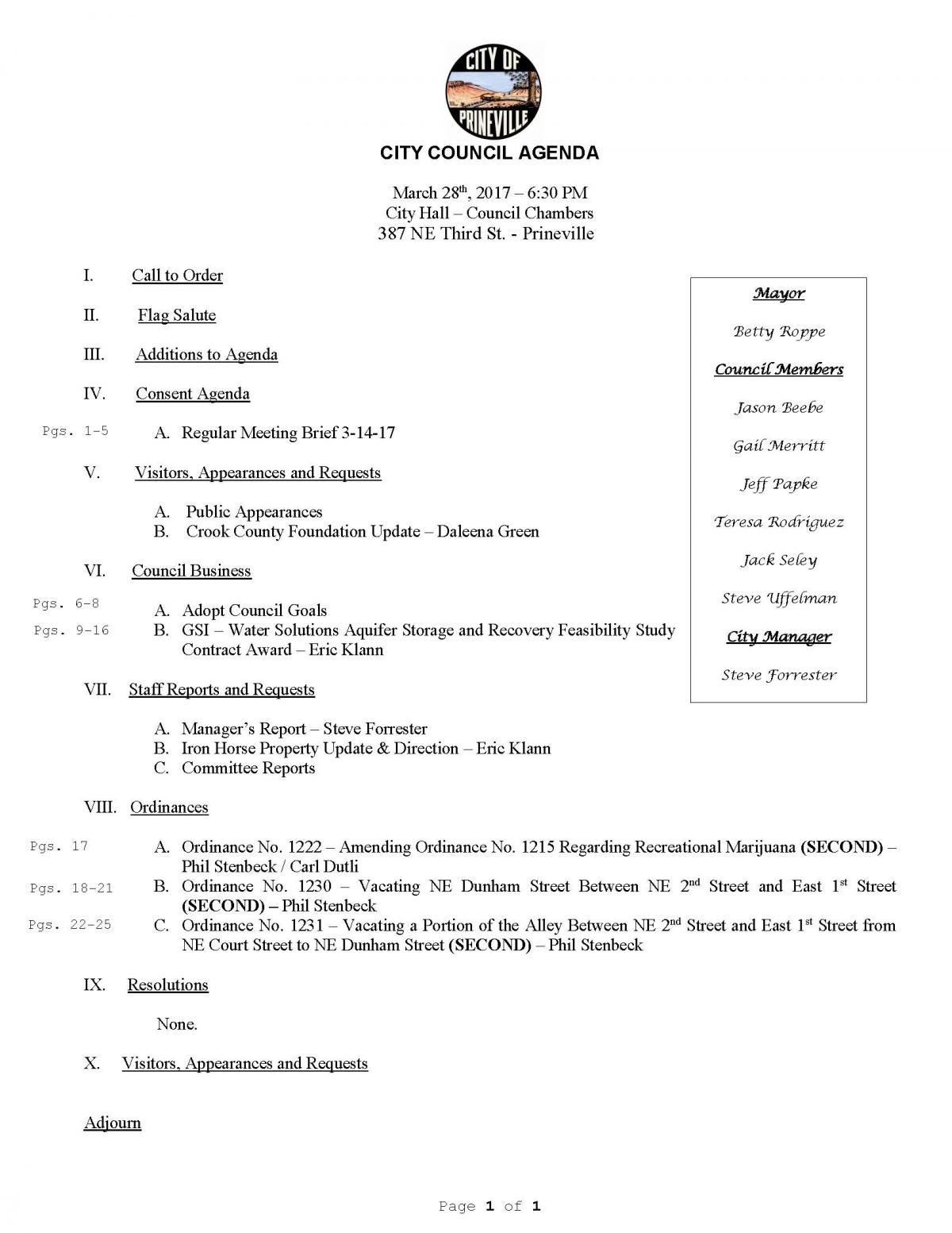 Council Agenda 3-28-17